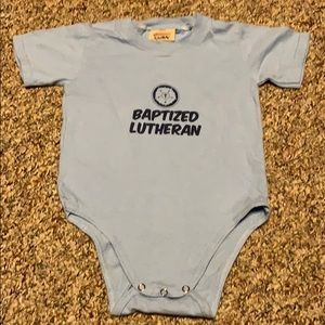 Baptized Lutheran Light Blue Onsie Shirt Unisex